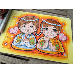 จิ๊กซอว์ สีขาวล้วน DIY วาด เขียน ออกแบบเองได้ ให้เป็นของขวัญได้