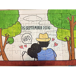 จิ๊กซอว์ สีขาวล้วน DIY วาด เขียน ออกแบบเองได้ ให้เป็นของขวัญได้