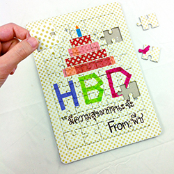 จิ๊กซอว์ สีขาวล้วน DIY วาด เขียน ออกแบบเองได้ ให้เป็นของขวัญได้