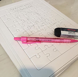 จิ๊กซอว์ สีขาวล้วน DIY วาด เขียน ออกแบบเองได้ ให้เป็นของขวัญได้